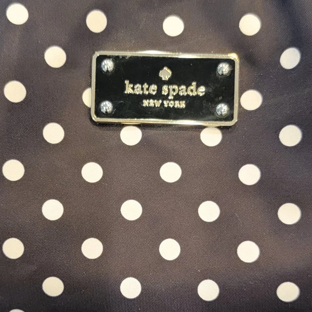 KATE SPADE Polka Dots Blue & White Nylon Adaira Baby Diaper Bag